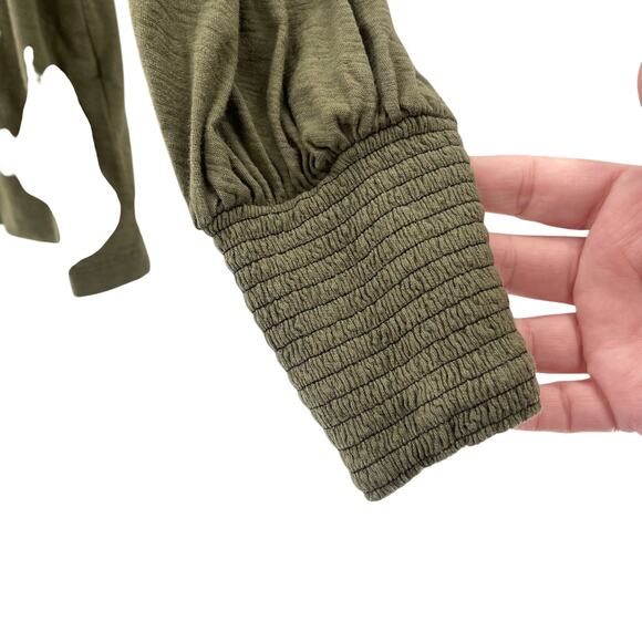 National LTD Loren Puff-Sleeve Tee Long Sleeve Pima Cotton Shirt Size S Preppy - Picture 5 of 10